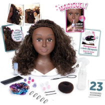 Smoby - Afro hair styling head - Easy to style - 23 realistic accessor