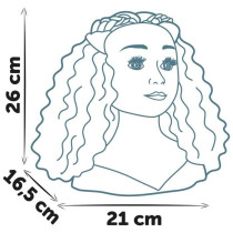 Smoby - Afro hair styling head - Easy to style - 23 realistic accessor