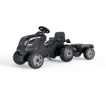 Smoby Farmer XL pedal tractor + trailer - Black
