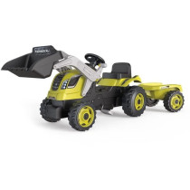 Smoby Farmer Max pedal tractor + trailer + shovel - Green