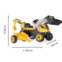 Builder Max pedal tractor + Trailer + Backhoe + Excavator - Smoby - Ye