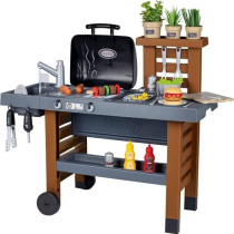 Smoby - Garden Kitchen - Evolutive Outdoor Kitchen - Grill With Retrac