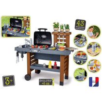 Smoby - Garden Kitchen - Evolutive Outdoor Kitchen - Grill With Retrac