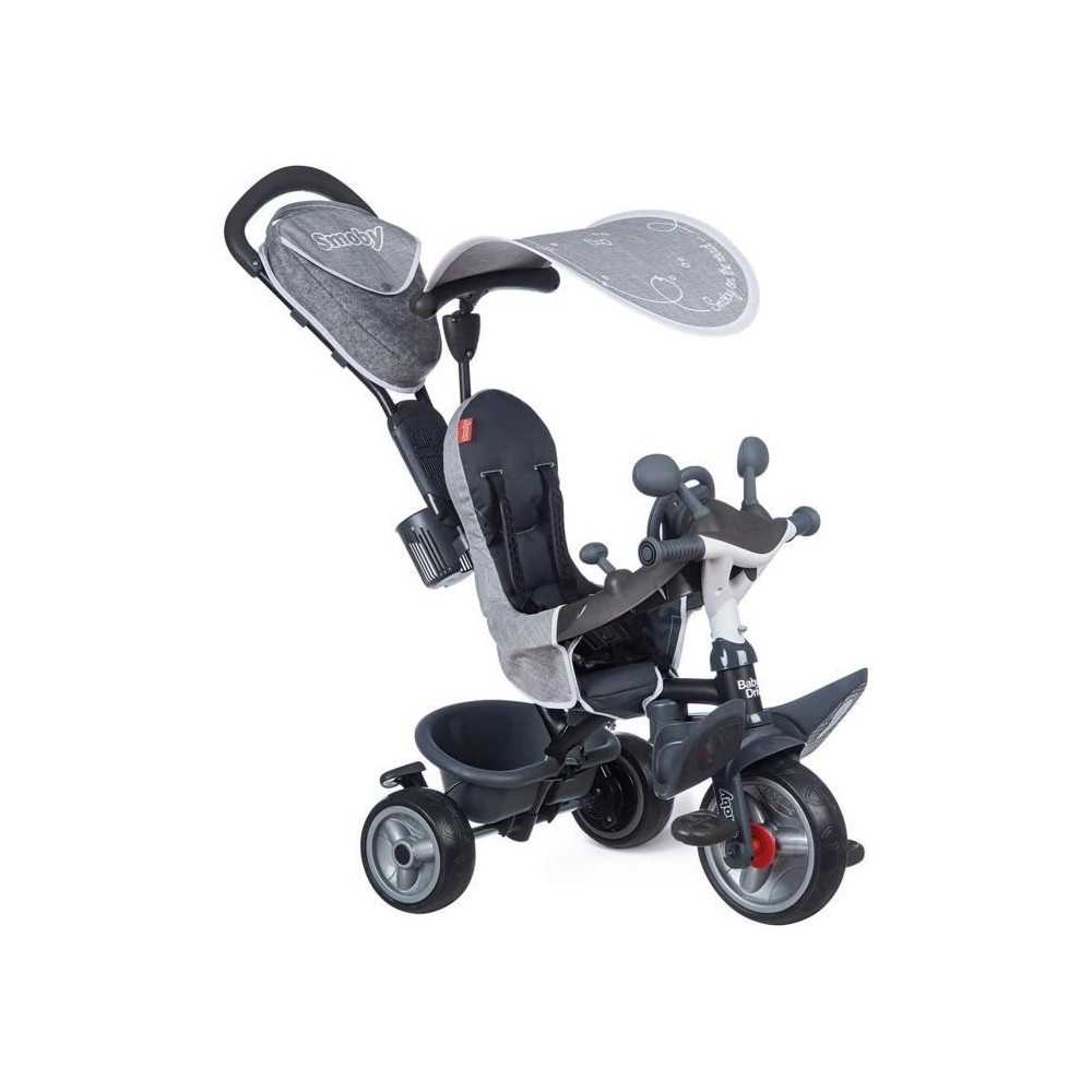 Smoby - Baby Driver Plus Gray Tricycle - Child's Evolutive Bike From 1
