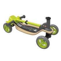 SMOBY 4 Wheels Wooden Skate - Adjustable Handlebar - Foldable