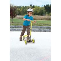 SMOBY 4 Wheels Wooden Skate - Adjustable Handlebar - Foldable