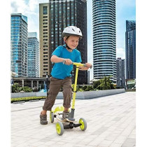 SMOBY 4 Wheels Wooden Skate - Adjustable Handlebar - Foldable