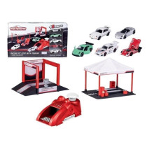 Toy - Majorette - Porsche Racing Stand and Podium - 5 Vehicles - Ages