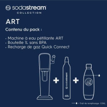 Soda machine - SODASTREAM ART - Black - bottle and carbonation cylinde