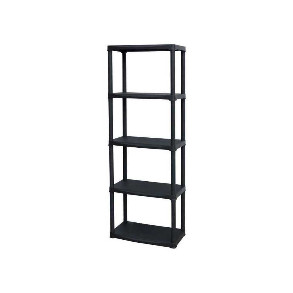 TOOD ETGERE EN Résine 5 Tablets - Height 176 cm Width 60 cm - Black TOOD ETGERE EN Résine 5 Tablets - Height 176 cm Width 60 cm - Black