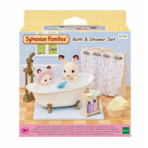 Bathtub and shower set - SYLVANIAN FAMILIES - 5739 - Bathroom set with