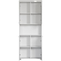Colonne salle de bain AMANDA - 4 portes + 1 niche - Blanc brillant - L