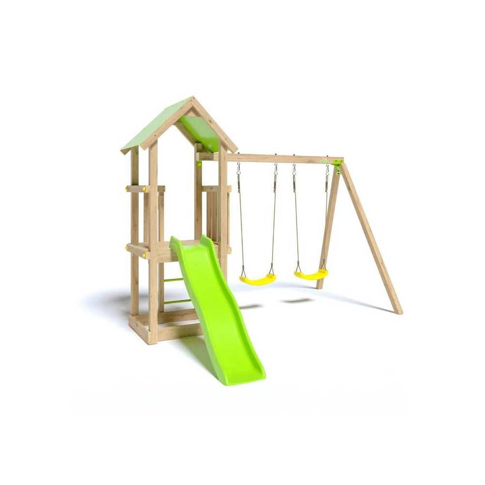 Aire de jeux en bois EASY XPERIENCE TRIGANO - 6 enfants Aire de jeux en bois EASY XPERIENCE TRIGANO - 6 enfants