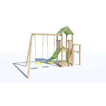 Aire de jeux en bois 2,20 m ULTRA XPERIENCE - TRIGANO JARDIN - Mur d'e