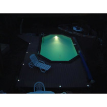 UBBINK white 350 led spotlight for wood pools