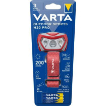 Headlamp-VARTA-Outdoor Sports H20 Pro-200lm-Dimmable-IPX4-Red LED-3 li