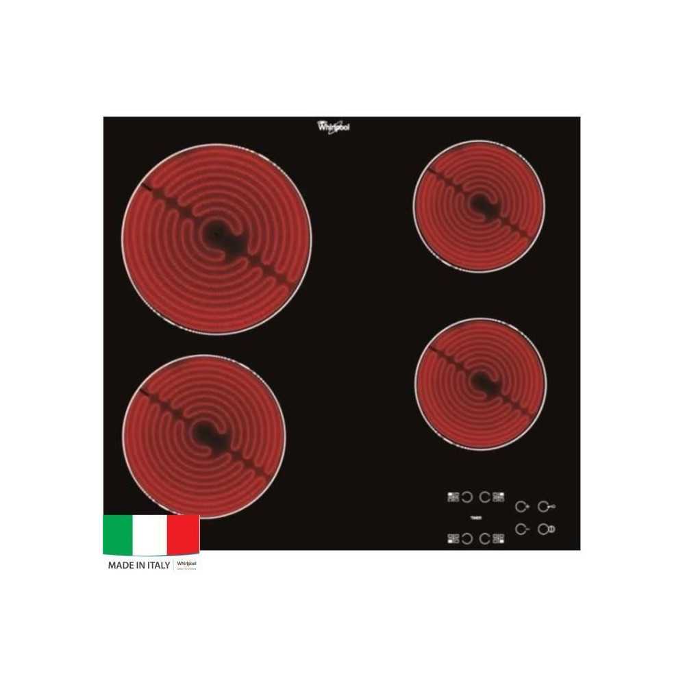 WHIRLPOOL AKT8090NE Glass Ceramic hob - 4 areas - 6200W - L58 x D51cm