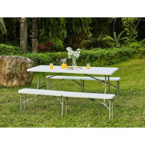 Folding table - 180 cm - 8 people - plastic