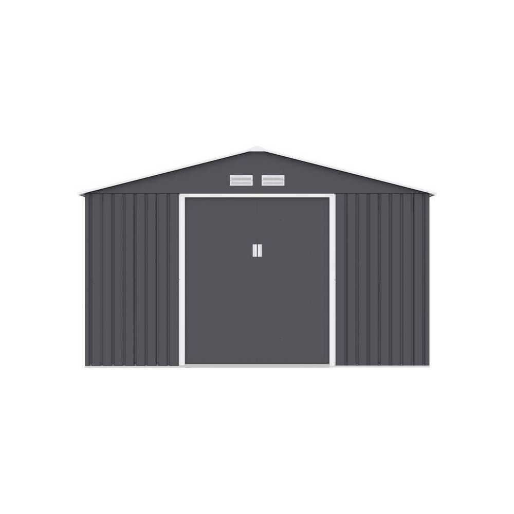 JUPITER Abri de jardin en métal 10,85 m² - 340 x 319 x 210 cm - Kit