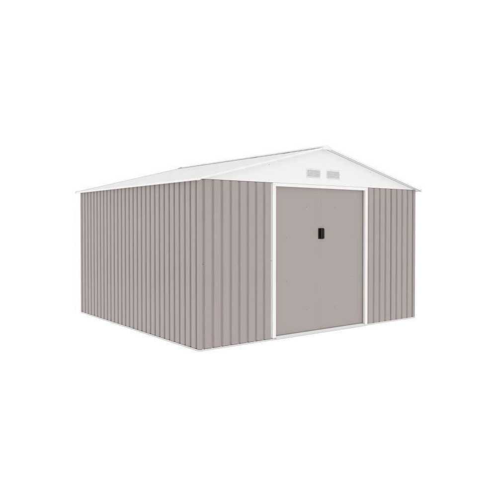 JUPITER Abri de jardin en métal 10,85 m² - 340 x 319 x 210 cm - Kit