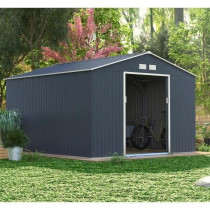NEPTUNE Abri de jardin en métal 12,99 m² - 340 x 382 x 210 cm - Kit
