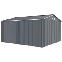 NEPTUNE Abri de jardin en métal 12,99 m² - 340 x 382 x 210 cm - Kit