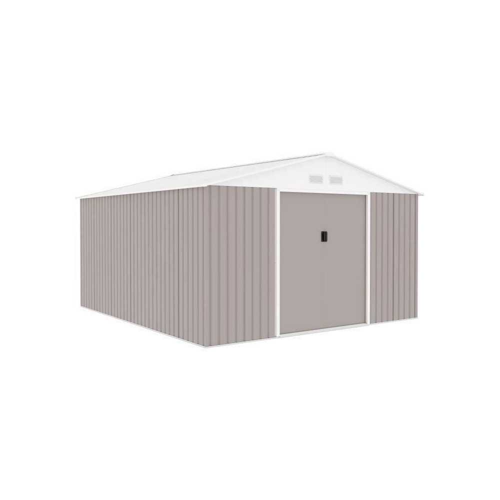 NEPTUNE Abri de jardin en métal 12,99 m² - 340 x 382 x 210 cm - Kit