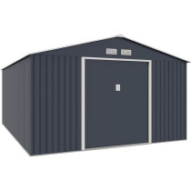 SATURNE Abri de jardin en métal 15,16 m² - 340 x 446 x 210 - Kit d'a