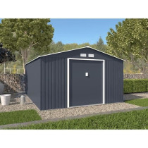 SATURNE Abri de jardin en métal 15,16 m² - 340 x 446 x 210 - Kit d'a