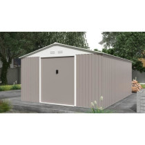 SATURNE Abri de jardin en métal 15,16 m² - 340 x 446 x 210 - Kit d'a
