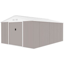 SATURNE Abri de jardin en métal 15,16 m² - 340 x 446 x 210 - Kit d'a