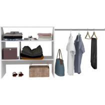 ARTIC EKIPA attic dressing kit - White melamine decor - 1 wardrobe - L