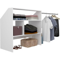 ARTIC EKIPA attic dressing kit - White melamine decor - 1 wardrobe - L