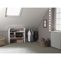ARTIC EKIPA attic dressing kit - White melamine decor - 1 wardrobe - L