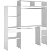Kit dressing extensible ARTIC EKIPA - Blanc - 2 penderies + 2 tiroirs