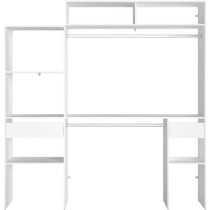 Kit dressing extensible ARTIC EKIPA - Blanc - 2 penderies + 2 tiroirs