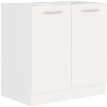 ATLAS 2-door sink unit - L 80 x H 82 x D52 cm - White decor - Sold wit