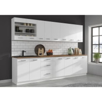 ATLAS 2-door sink unit - L 80 x H 82 x D52 cm - White decor - Sold wit