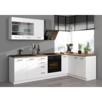 ATLAS 2-door sink unit - L 80 x H 82 x D52 cm - White decor - Sold wit
