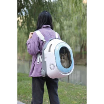 Cat carrier - Mpets - TROLLEY - Blue & White