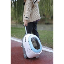 Cat carrier - Mpets - TROLLEY - Blue & White