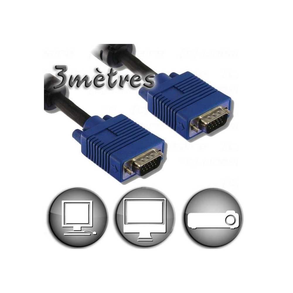 VGA Cable HD15 Male / Male - 3m VGA Cable HD15 Male / Male - 3m