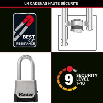 Combination padlock - 56mm - zinc