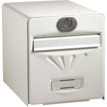 BURG WACHTER BALNEAUR STEEL GALVANISE STEEL - Glass rear door - White