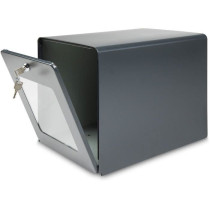 BURG WACHTER Galvanized Seaside Letterbox - Glass Back Door - Anthraci