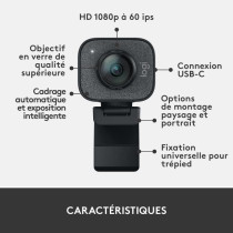 StreamCam Webcam - FHD - LOGITECH - Black