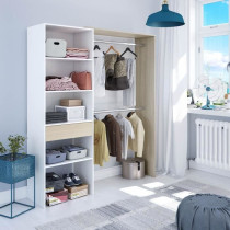 Dressing - DRESS - 2 penderies + 3 niches + 1 étagere + 1 tiroir - Bl