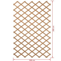 Nature Garden fence 100 x 200 cm Natural wood