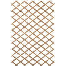 NATURE Extendable natural wood trellis 100x300cm - Brown