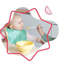 Badabulle Set of 5 non-slip bowls 330ml and 3 soft spoons
